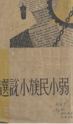 弱小民族小说选 封面