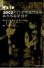 2002厦门市书法家协会会员作品展选集 封面