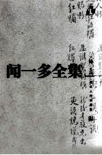 闻一多全集  诗  1 封面