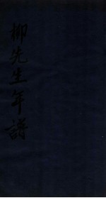 柳先生年谱 封面