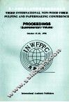 非木材纤维制浆造纸  第三届国际非木材纤维制浆造纸会议论文集  英文 封面