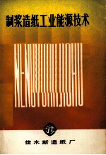 制浆造纸工业能源技术 封面