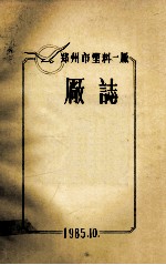 郑州市塑料一厂厂志 封面