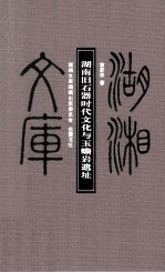 湖南旧石器时代文化与玉蟾岩遗址 封面