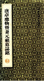 唐韦应物暨妻元苹墓志铭 封面