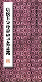 唐侯君集母窦娘子墓志铭 封面