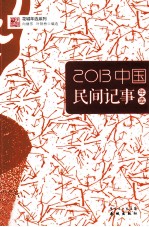 2013中国民间记事年选 封面