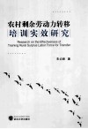 农村剩余劳动力转移培训实效研究 封面
