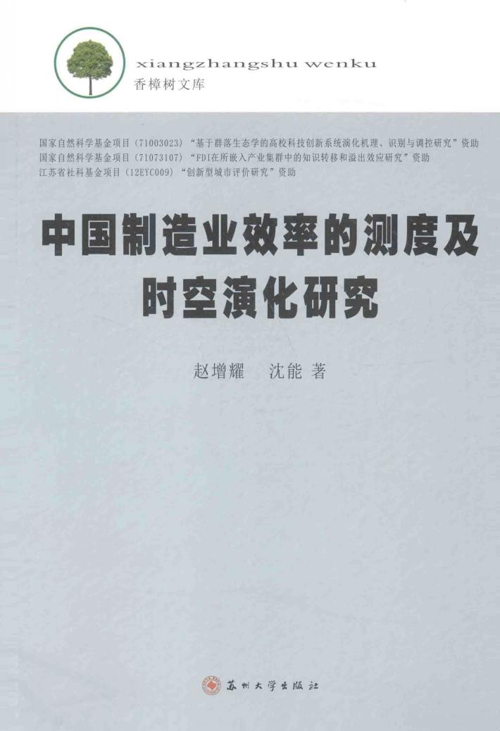 中国制造业效率的测度及时空演化研究 封面