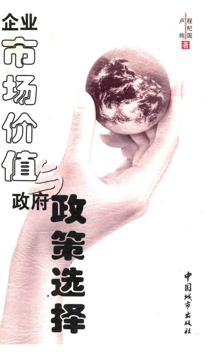 企业市场价值与政府政策选择 封面