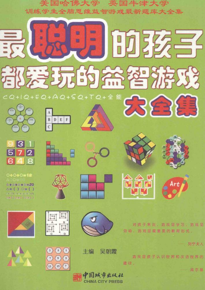 最聪明的孩子都爱玩的益智游戏大全集 封面