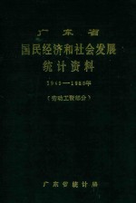 广东省国民经济和社会发展统计资料  1949-1988年  劳动工资部份 封面