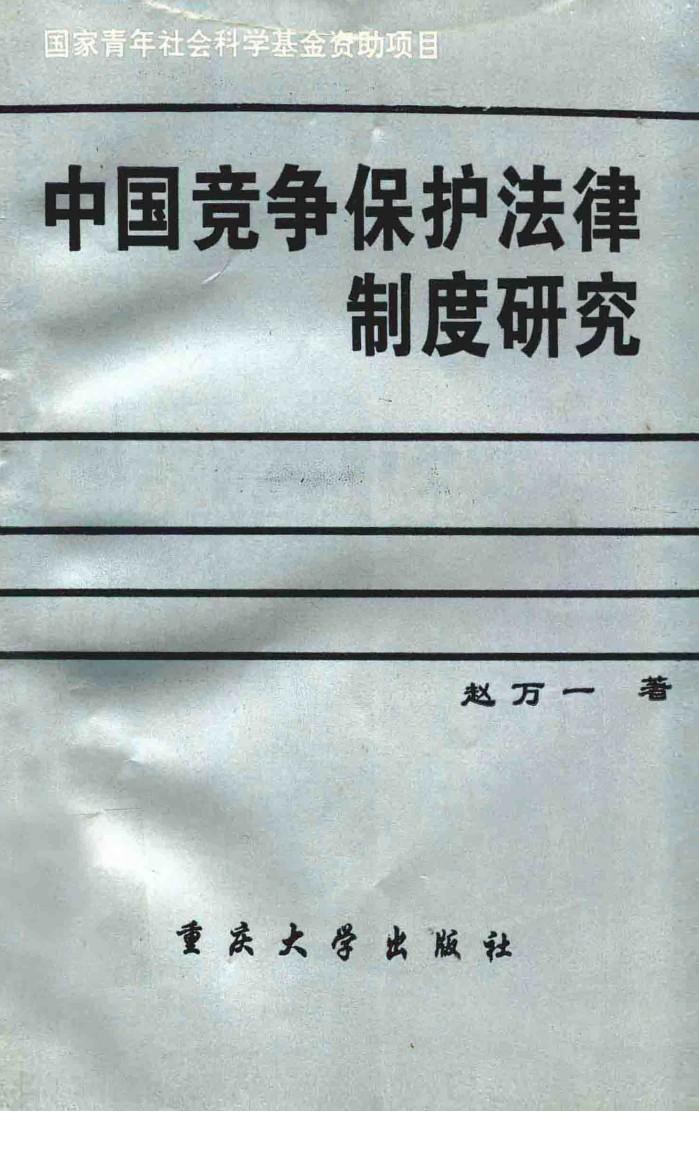 中国竞争保护法律制度研究 封面