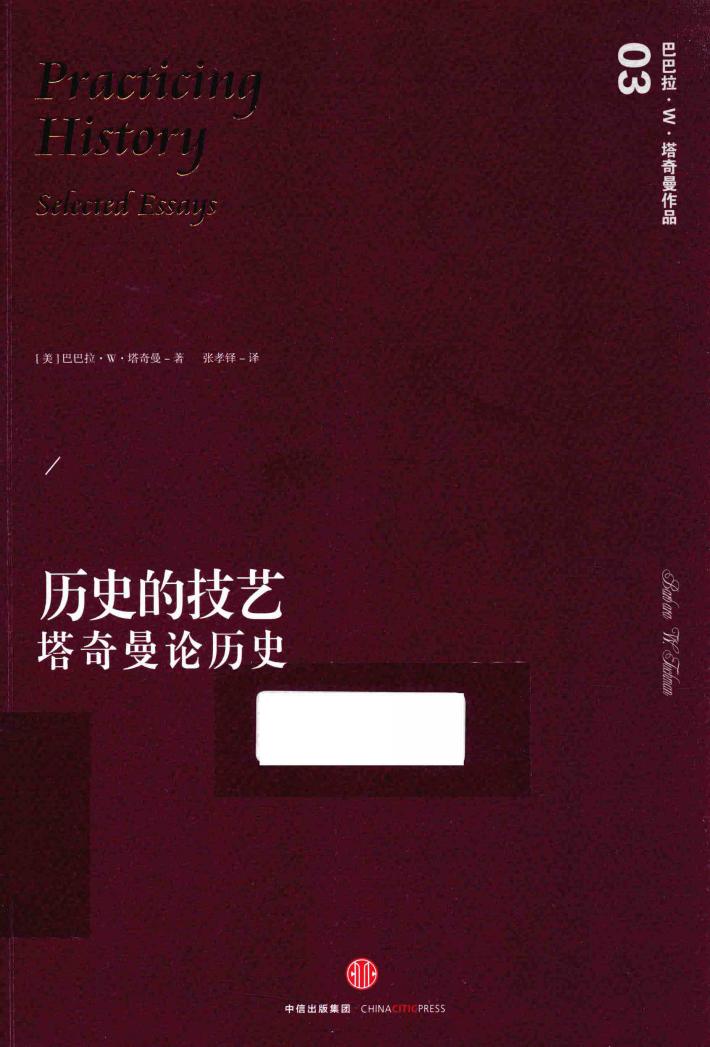 历史的技艺  塔奇曼论历史 封面