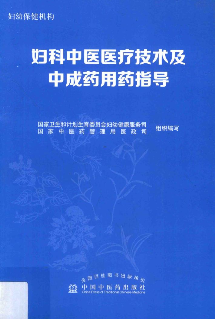 妇科中医医疗技术及中成药用药指导 封面