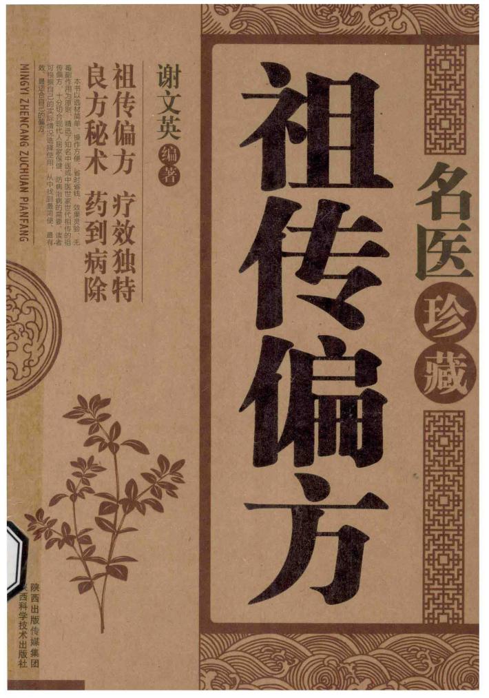 名医珍藏祖传偏方 封面