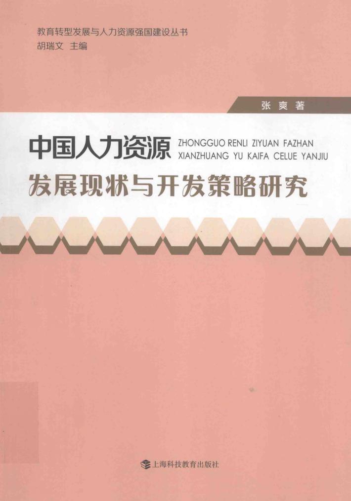 中国人力资源发展现状与开发策略研究 封面
