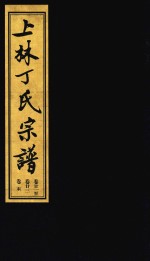 上林丁氏宗谱  卷21-卷23  卷末 封面