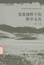 发展视野下的黔中文化 封面