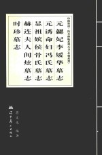 珍稀墨迹  拓本碑帖系列丛书  北朝系列  元勰妃李媛华墓志  元诱命妇冯氏墓志  显祖嫔候骨氏墓志  赫连夫人闾炫墓志  时珍墓志 封面