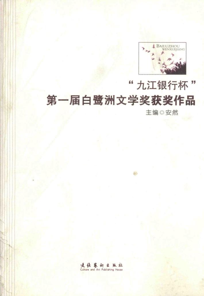 “九江银行杯”第一届白鹭洲文学奖获奖作品 封面