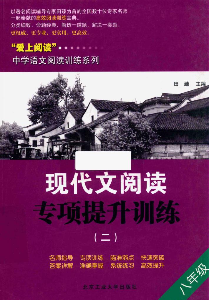 现代文阅读专项提升训练  2  八年级 封面