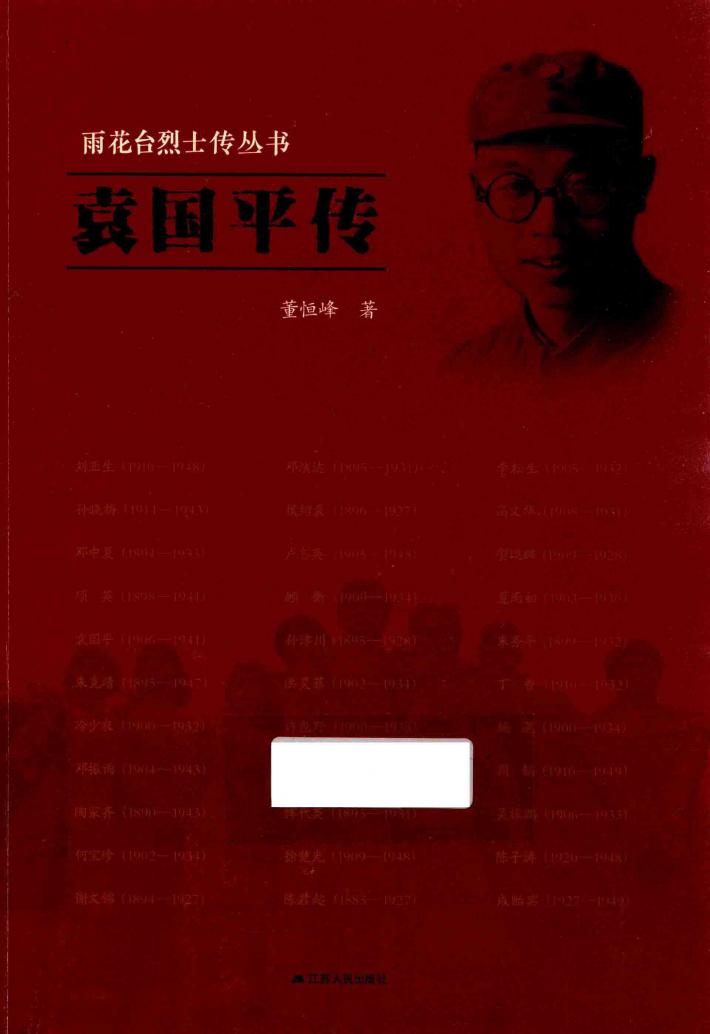 雨花台烈士传丛书  袁国平传 封面