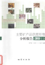 主要矿产品供需形势分析报告  2013年 封面