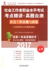 2017社会工作者职业水平考试  考点精讲·真题自测  社会工作法规与政策  中级 封面