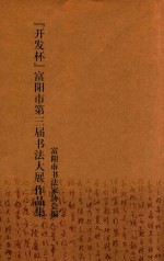 “开发杯”富阳市第三届书法大展 封面