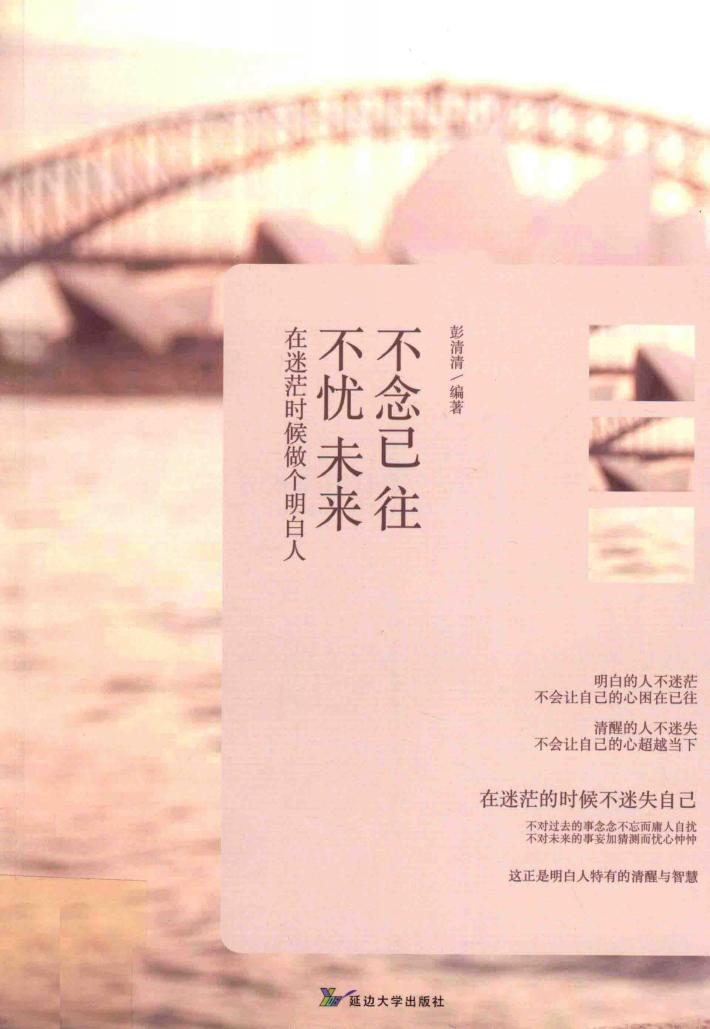 不念已往  不忧未来  在迷茫时做个明白人 封面