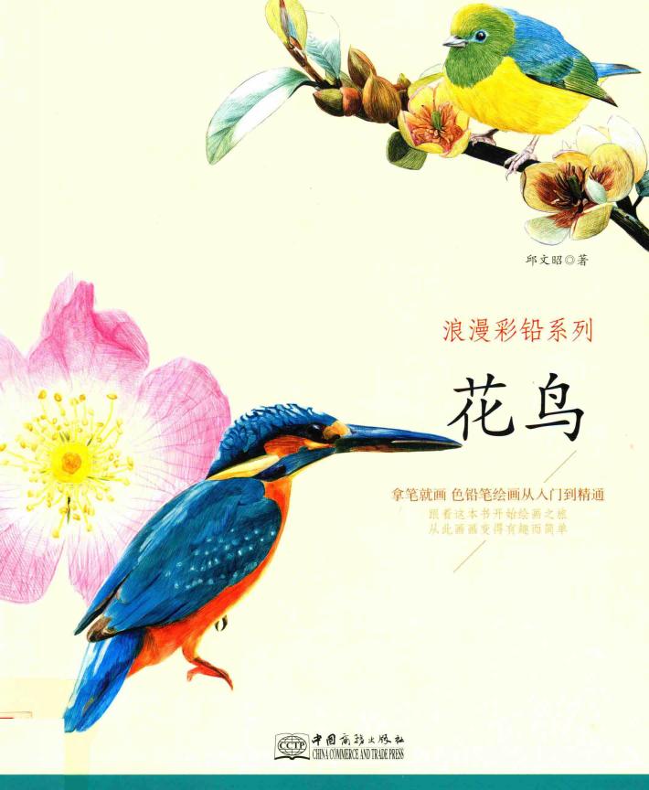 浪漫彩铅系列  拿笔就画  色铅笔绘画从入门到精通  花鸟 封面