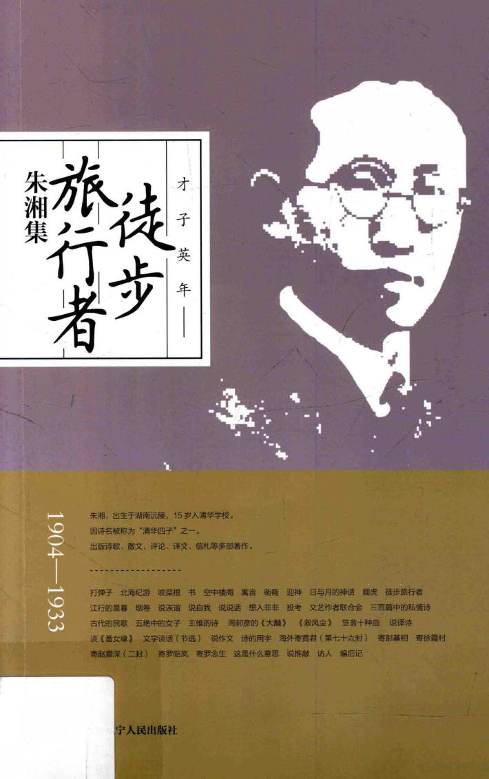 徒步旅行者朱湘集 封面