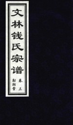 文林钱氏宗谱  卷3  射潮堂 电子书封面