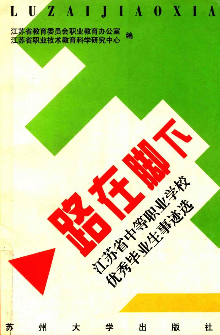 路在脚下  江苏省中等职业学校优秀毕业生事迹选 封面