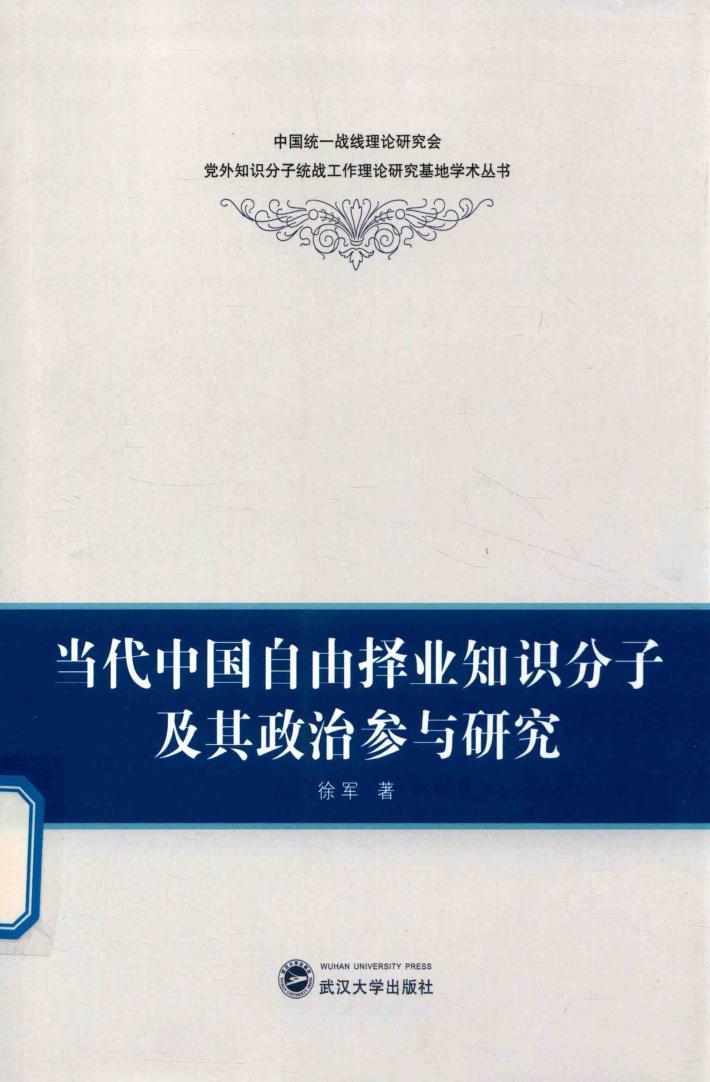 当代中国自由择业知识分子及其政治参与研究 封面