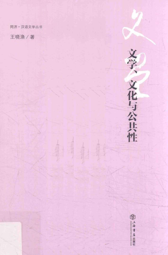 同济·汉语文学丛书  文学、文化与公共性 封面