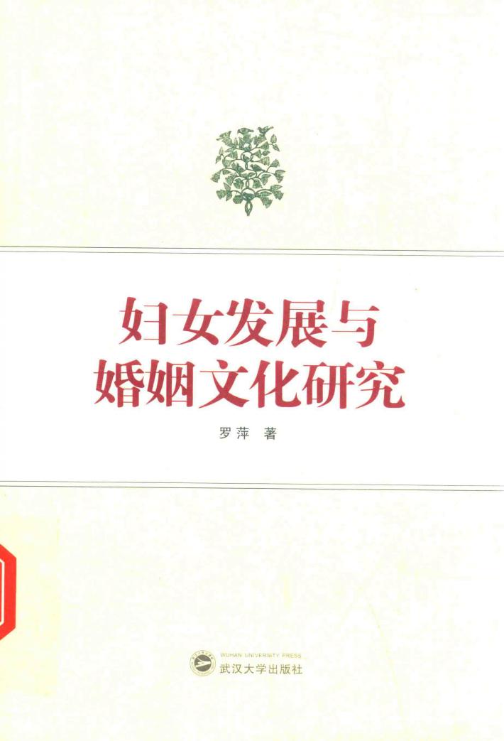 妇女发展与婚姻文化研究 封面