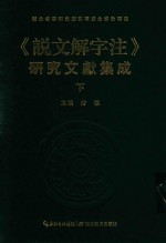 说文解字注  研究文献集成  下 封面