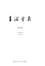 王孺童集  第7卷  金刚经研究  心经研究 封面