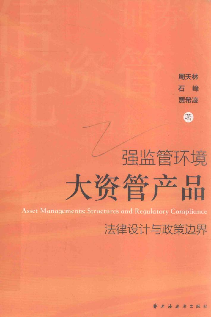 强监管环境  大资管产品法律设计与政策边界 封面