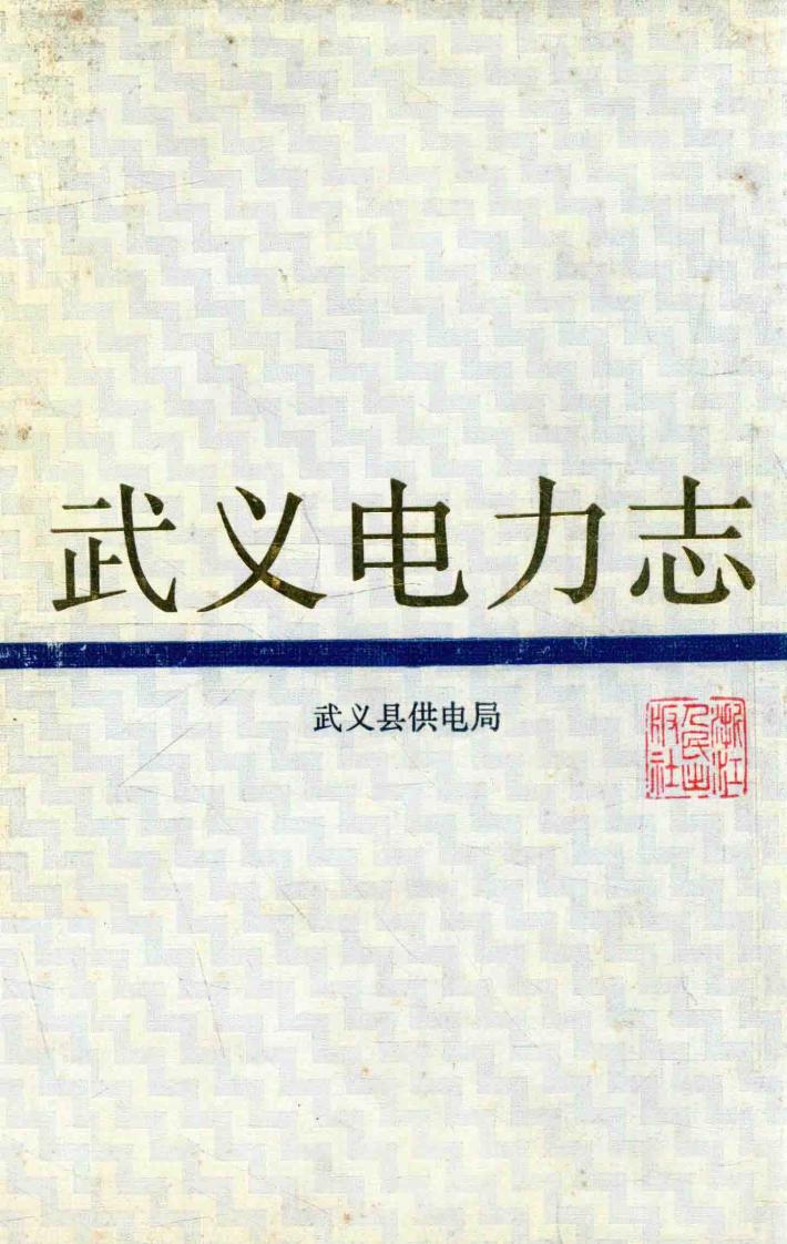 武义电力志 封面