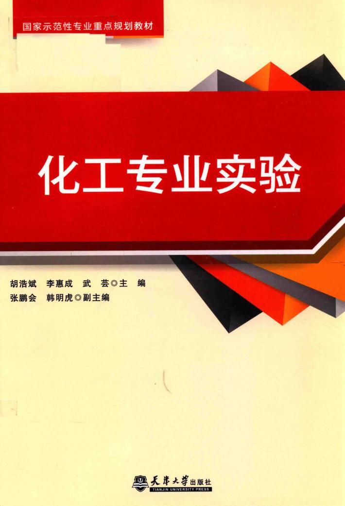 化工专业实验 封面