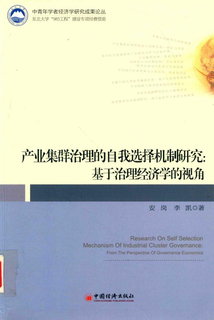 产业集群治理自我选择机制研究  基于治理经济学的视角 封面
