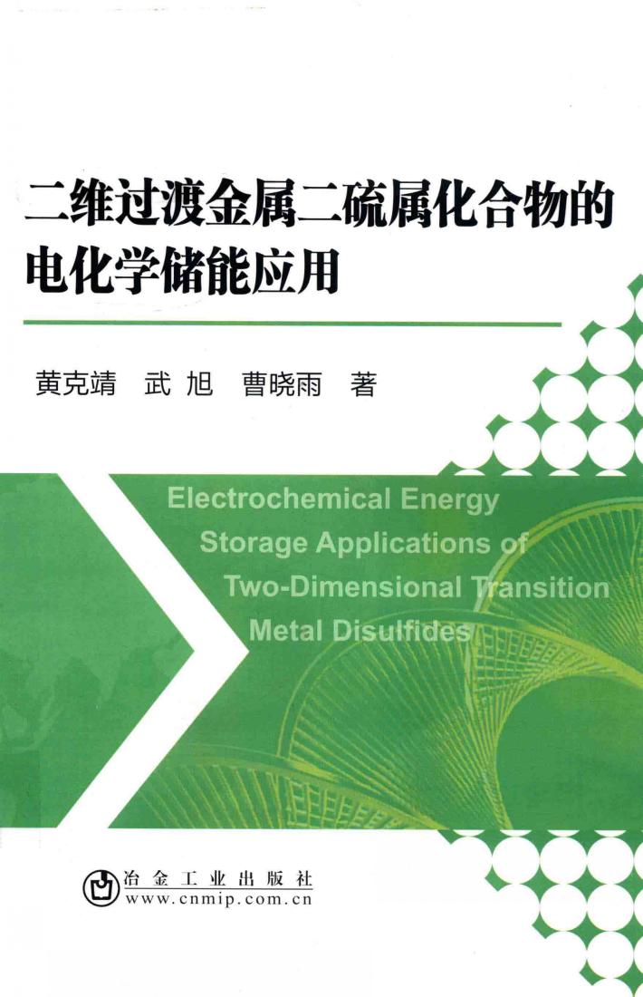 二维过渡金属二硫属化合物的电化学储能应用 封面