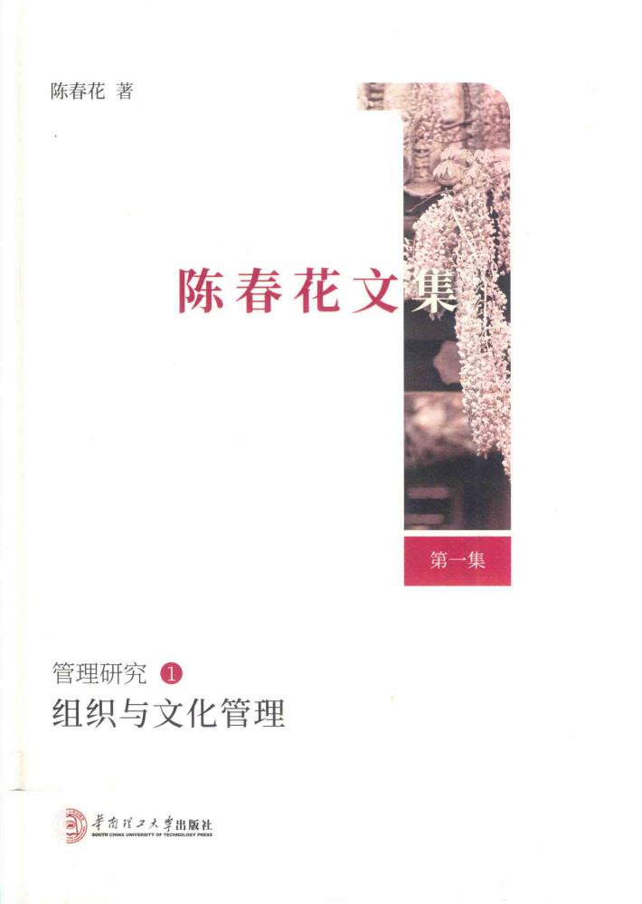 组织与文化管理  陈春花文集  第1集  管理研究  1 封面