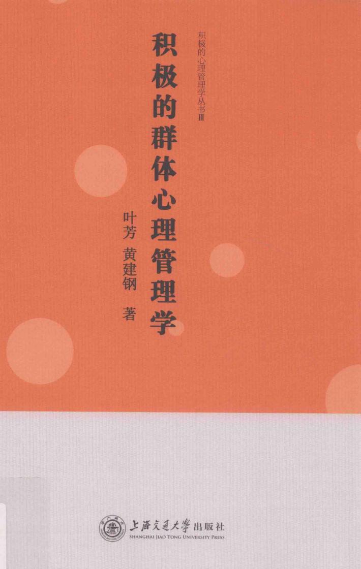 积极的群体心理管理学 封面