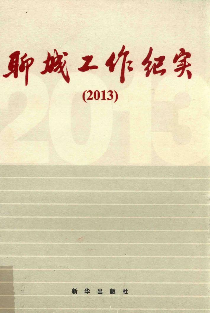 聊城工作纪实  2013 封面