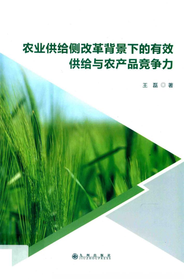 农业供给侧改革背景下的有效供给与农产品竞争力 封面