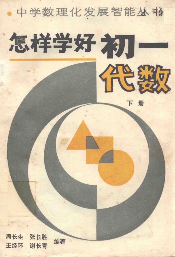 怎样学好初一代数  下 封面